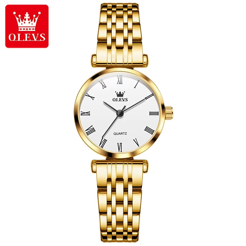 5592 Quartz Watches for Women Men Leisure Fashion Golden Ladies Clock Wristwatch Silver Couple Gift