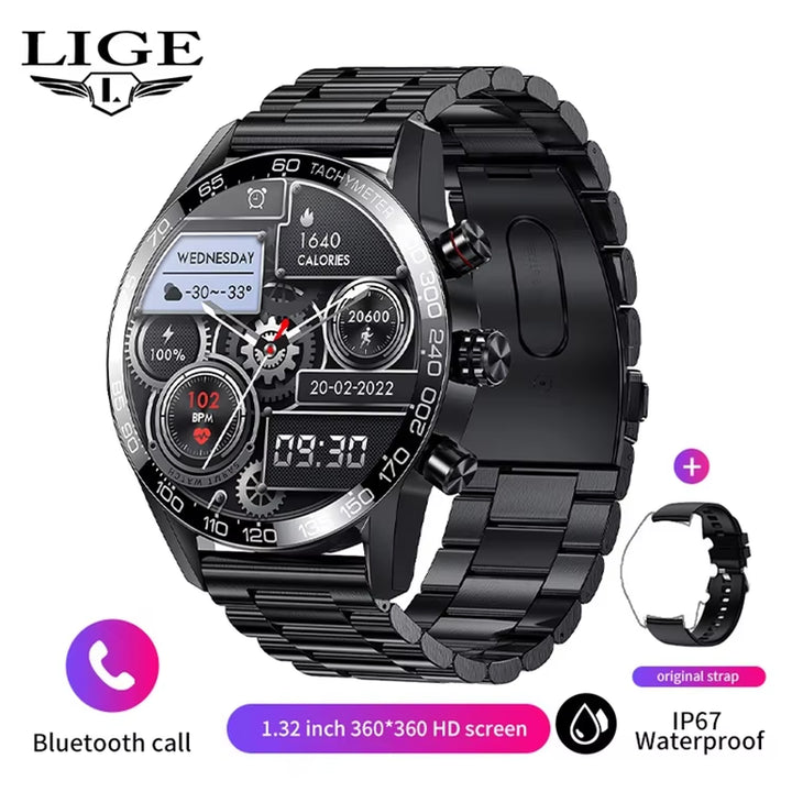 Men's Business Smartwatch with HD Display and Smart Calling Features