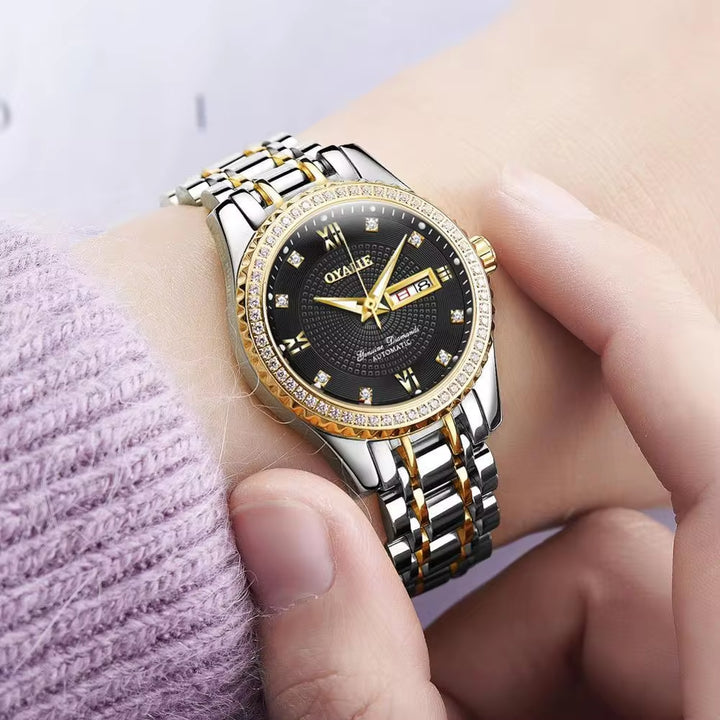 Luxury Women Mechanical Wristwatch Top Brand  Women Auto Watch Diamond Date Watch for Women