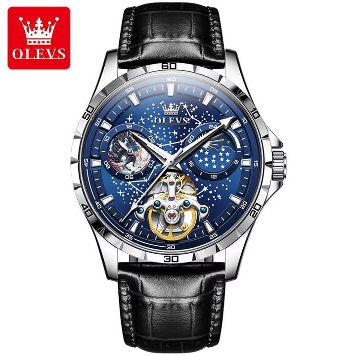 6689 Custom Luxury Fashion Relojes Hombre Montre Homme Wrist Watch Skeleton Skeleton Automatic Movements Mechanical Watch