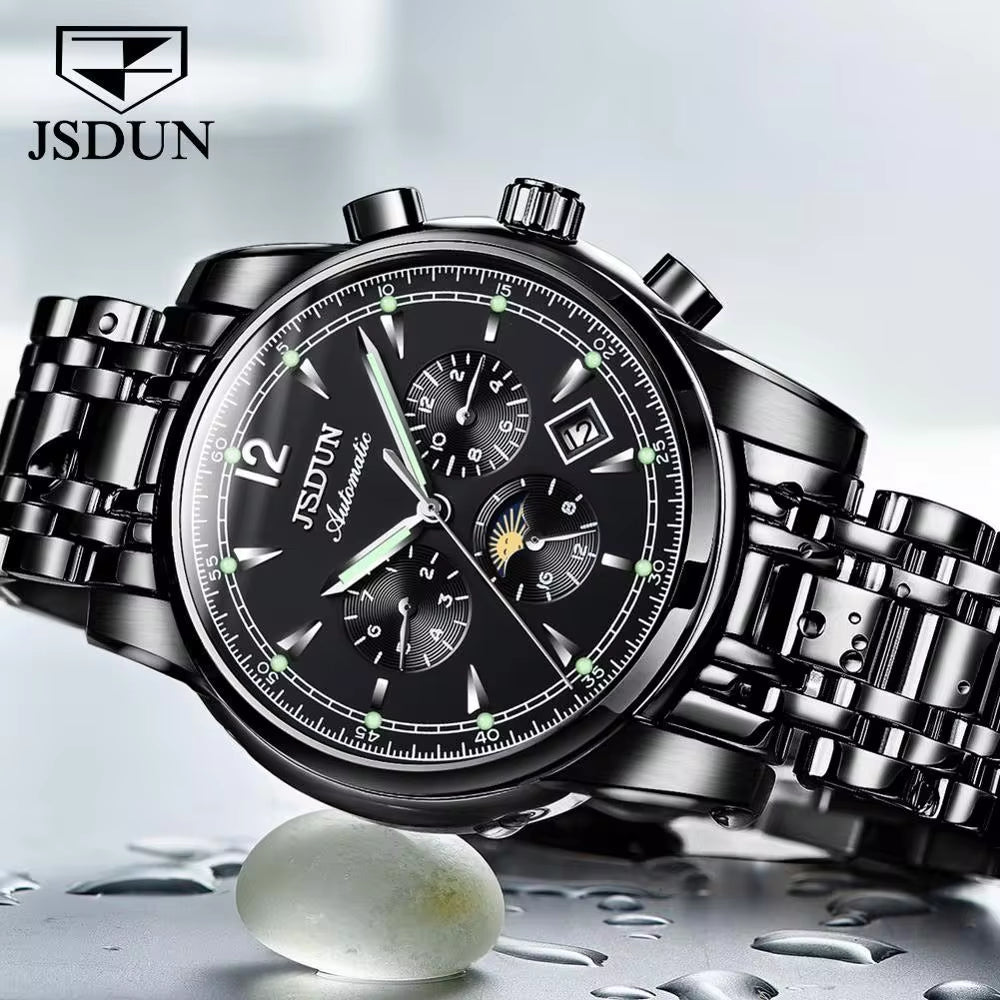 8750 Men Watch Luxury Brand Men Automatic Mechanical Wristwatch Fashion Business Stainless Steel Strap Hand Clock