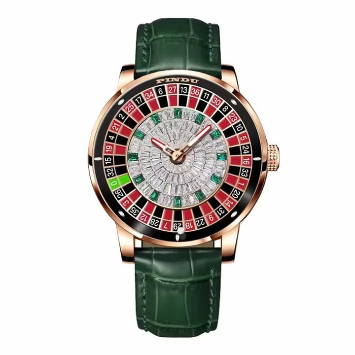 Hot Sell Top Brands Jacob Luxury Crystal Diamond Watches Diamond Gambling Disk Rotate Mens Watch Mechanical Rullet Casino Watch