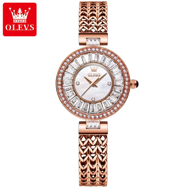 9959 Women'S Watch Quartz Leather Strap Starry Dial Luxury Diamond Watches for Women Fashion Lady Wristwatch Hot Sale