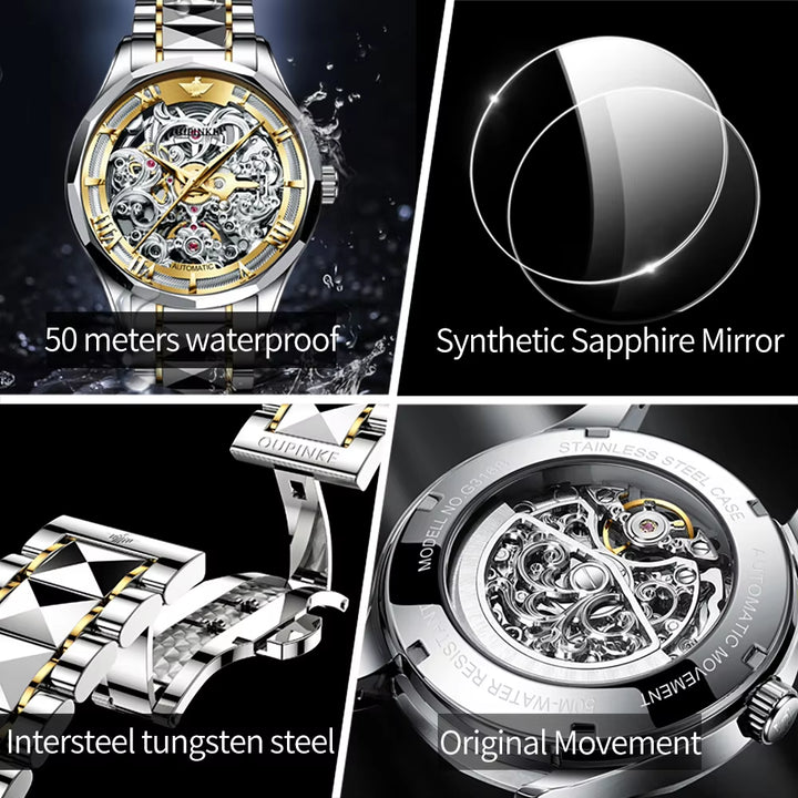 3168 Luxury Waterproof Mechanical Wristwatch for Men with Custom Logo and High-Quality OEM Design