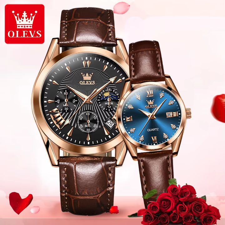 Classic Watch with Couple Watch Fashion Trend Christmas Gift Couple Watch