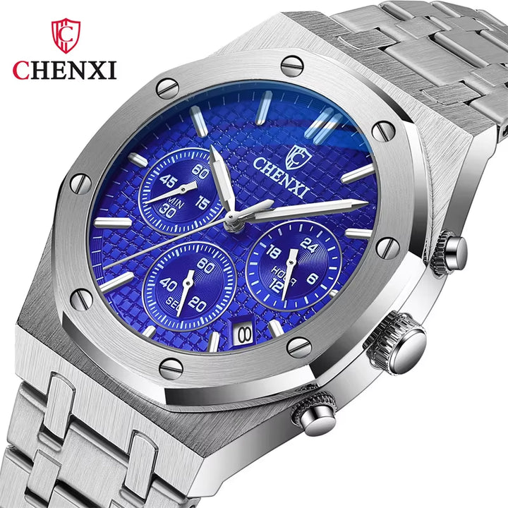 "2024 Luxury Men's Quartz Watch - Stainless Steel Waterproof Wristwatch by Brand 948"