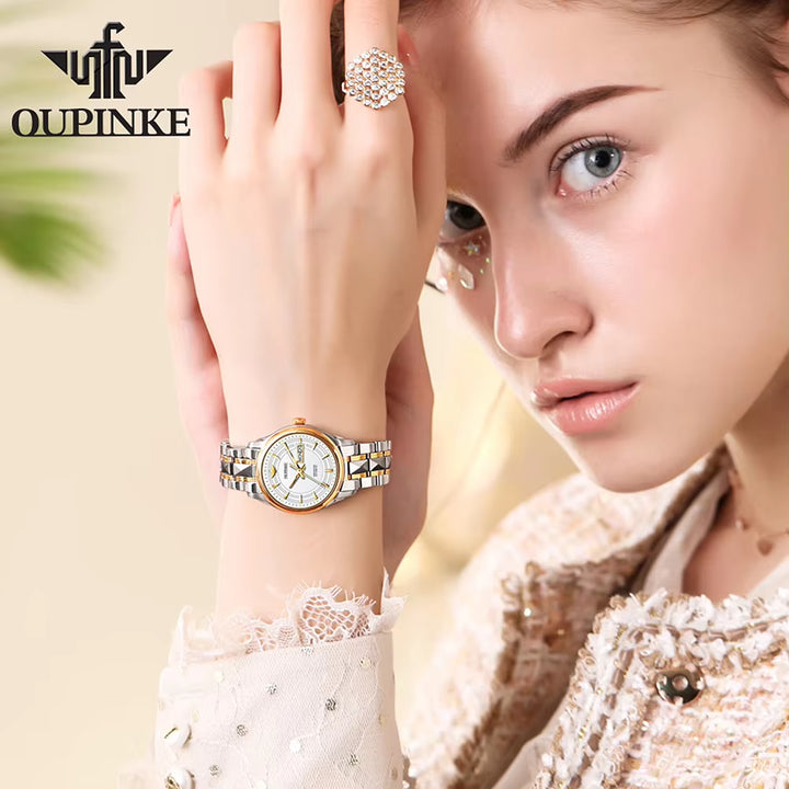 Oupinke 3170 Guaranteed Quality Proper Price Waterproof Stainless 2021 Lady Women Luxury Watches