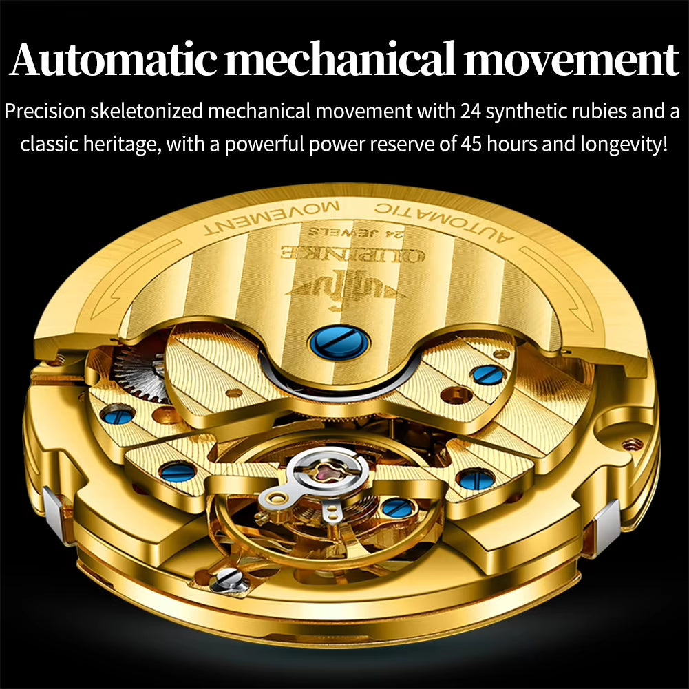 3248 Custom Luxury Fashion Relojes Hombre Montre Homme Wrist Watch Skeleton Skeleton Automatic Movements Mechanical