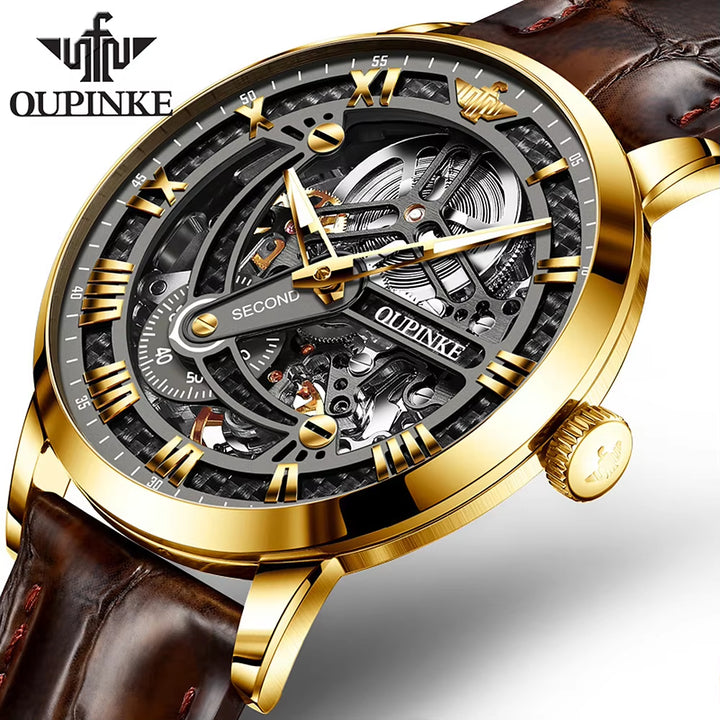 3173 New Arrival Classic Automatic Luxury Brand Tourbillon Movement Fashion Leather Men Watch Mechanical Watch