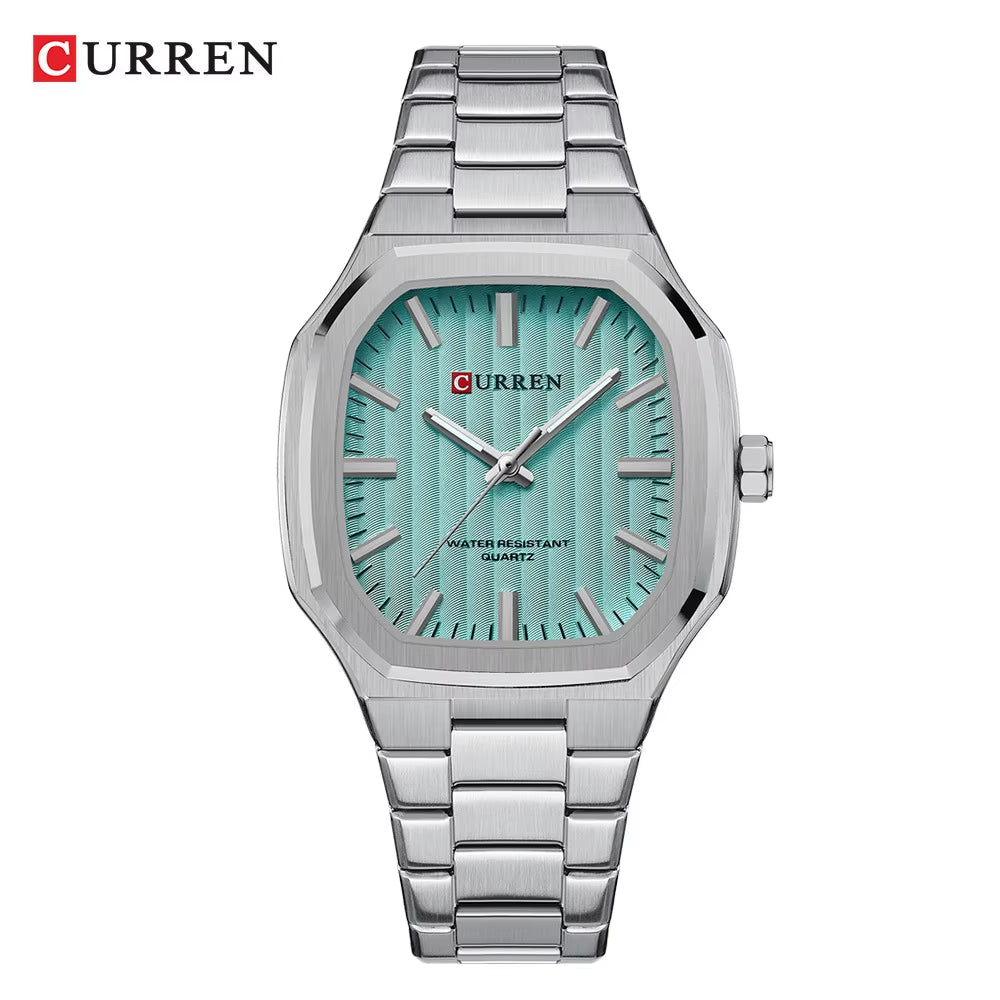 Men's Golden Luxury Quartz Watch - Full Stainless Steel Luminous Timepiece 8458