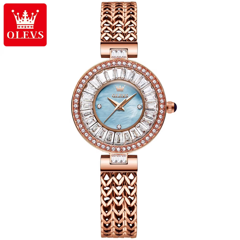 9959 Women'S Watch Quartz Leather Strap Starry Dial Luxury Diamond Watches for Women Fashion Lady Wristwatch Hot Sale