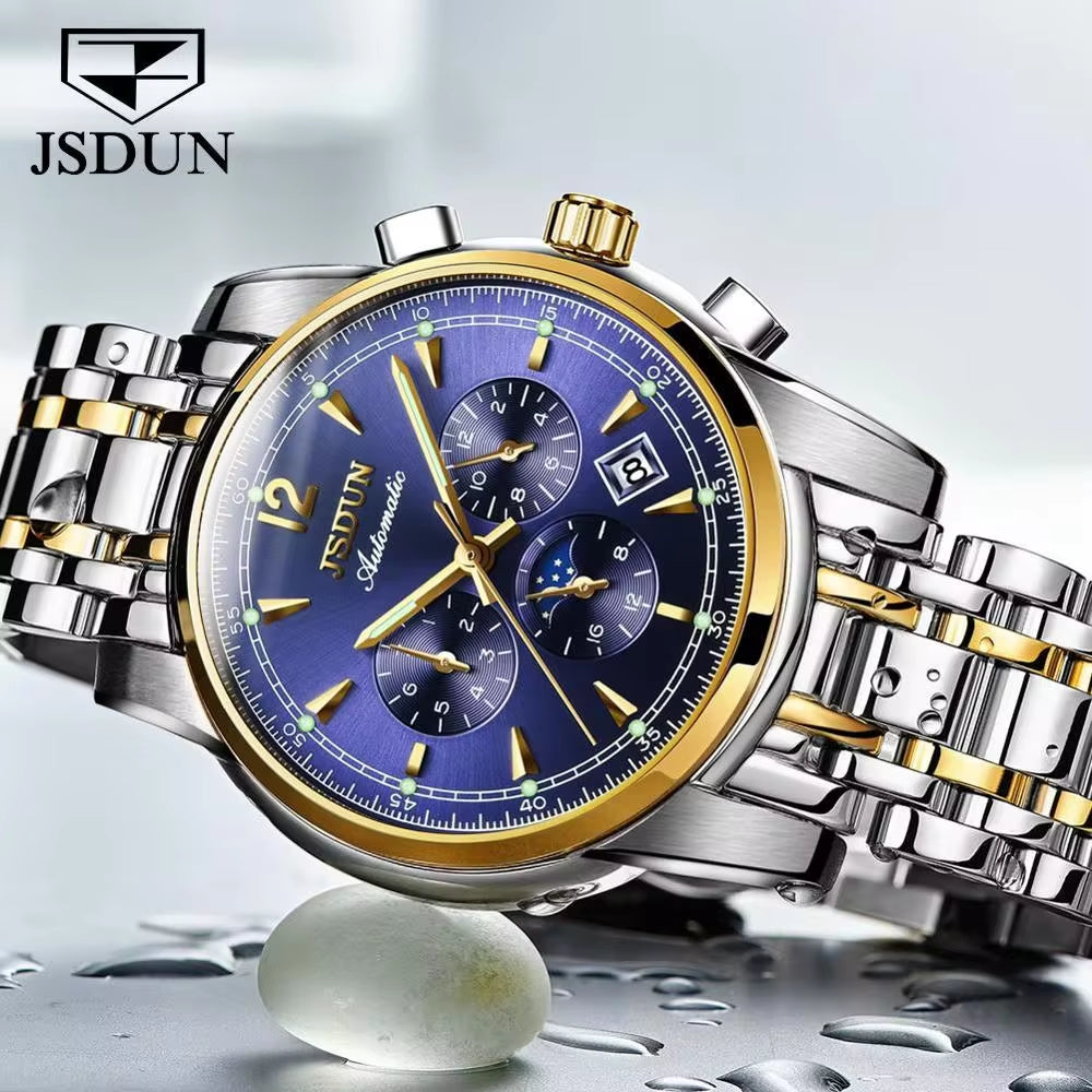 8750 Men Watch Luxury Brand Men Automatic Mechanical Wristwatch Fashion Business Stainless Steel Strap Hand Clock