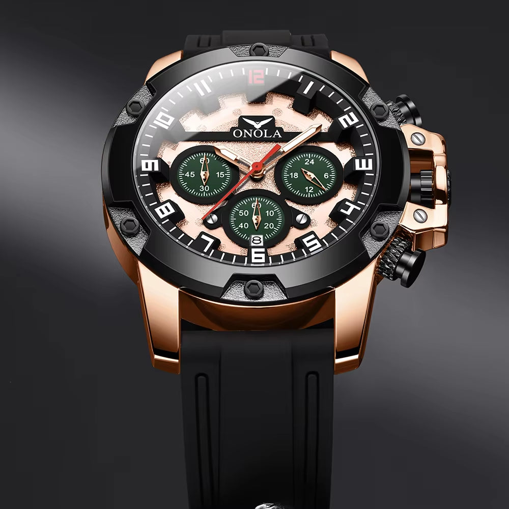 Brand 6858 Men's Luxury Waterproof Quartz Watch - Custom Water-Resistant Wristwatch for Wholesale