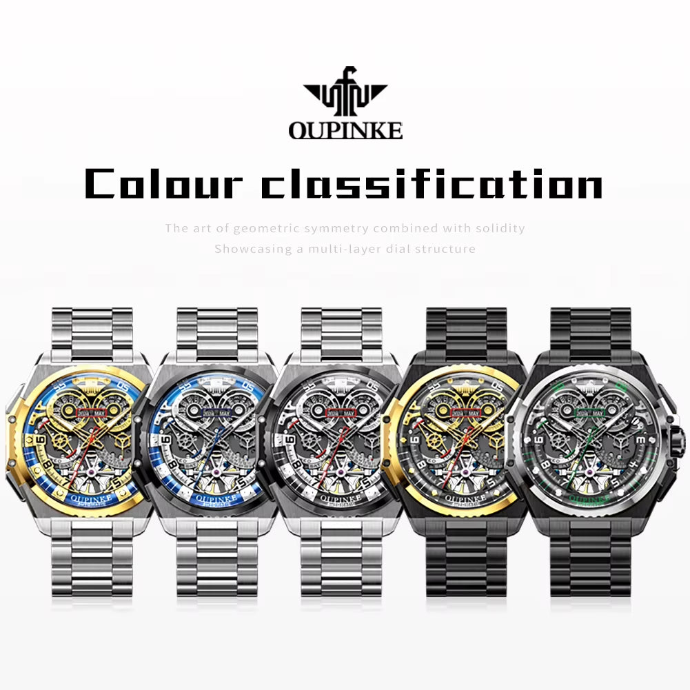 3266 OEM Custom Skeleton Luxury Automatic Mechanical Watch for Men - High Quality Multi-Functional Design