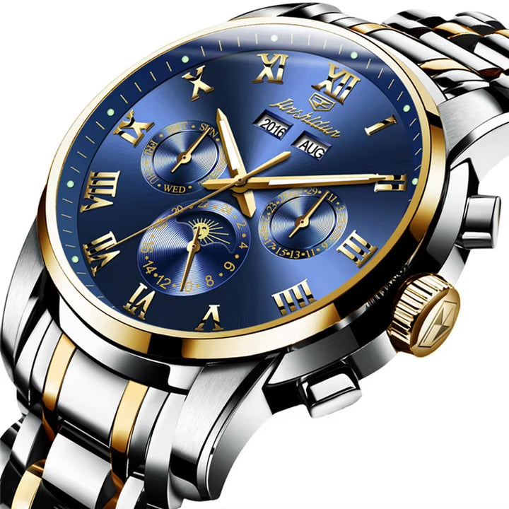 8718 China Wholesale Men Stainless Steel Mechanical Wrist Watch