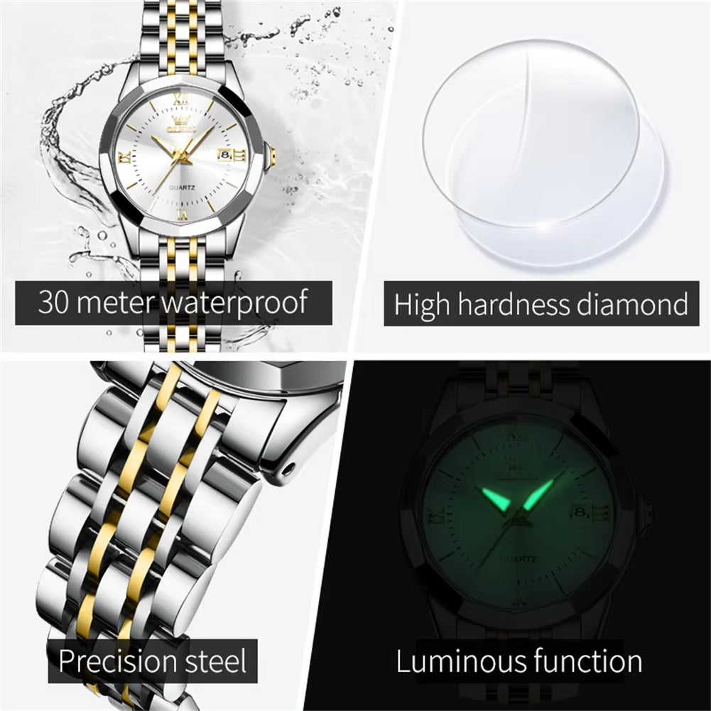 9989 Watches Bracelet Set Men Relojes Para Mujer Fashion Gold Steel Belt Reloj De Lujo Wrist Watch