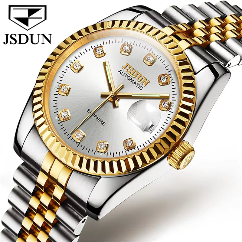 8737Men Cheap Factory Price Imported Movement Stainless Steel Waterproof Automatic Mechanical Wrist Watch