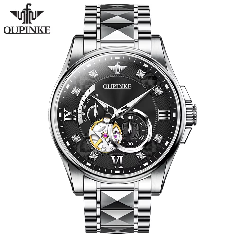 3245 Custom OEM Premium Luxury Japanese Automatic Tourbillon Mechanical Watches for Men with Luminous Feature