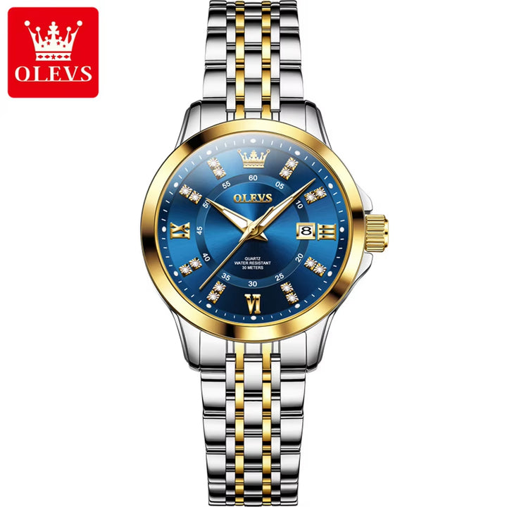 OLEVS 3620 Wholesale Luxury Minimalist Blue Dial 5Bar Waterproof with Calendar Week Orologio Quartz Watches