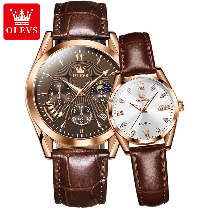 Classic Watch with Couple Watch Fashion Trend Christmas Gift Couple Watch