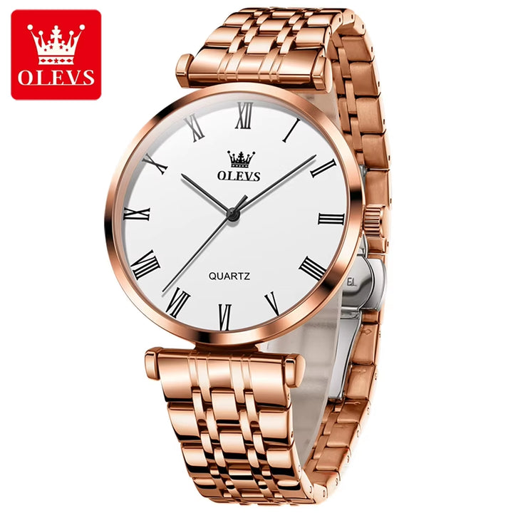 5592 Quartz Watches for Women Men Leisure Fashion Golden Ladies Clock Wristwatch Silver Couple Gift