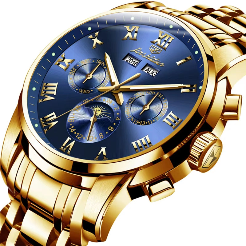 8718 China Wholesale Men Stainless Steel Mechanical Wrist Watch