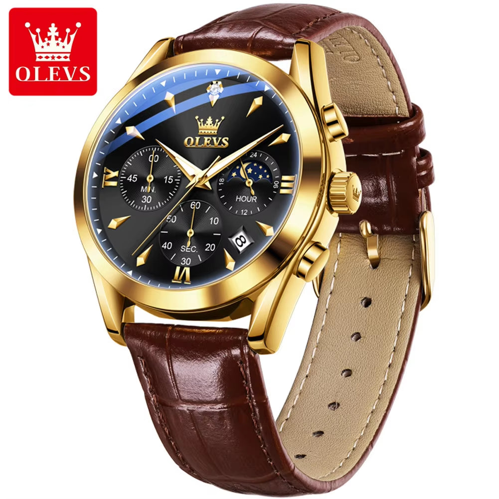 3609 Men's Luxury Quartz Watch with Sports Casual Bracelet Set - Gift Box Edition