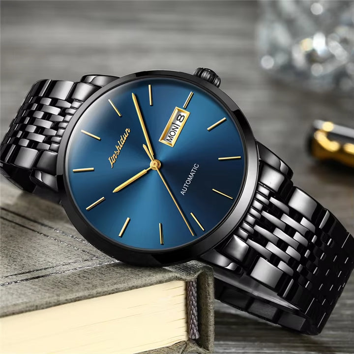 8812 Oem Watch Promotional Japanese Movement Stainless Steel Leather Waterproof Automatic Mechanical Wrist Watch