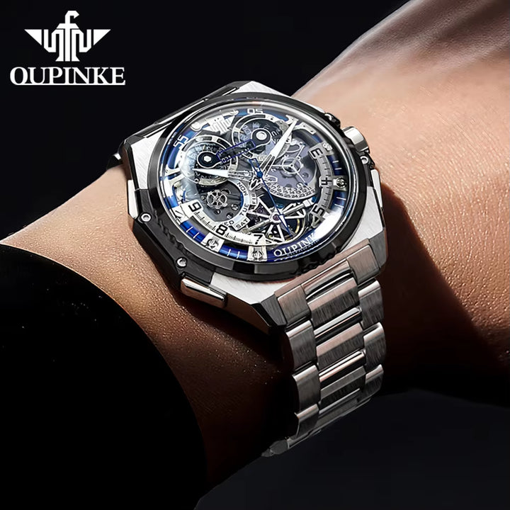 3266 OEM Custom Skeleton Luxury Automatic Mechanical Watch for Men - High Quality Multi-Functional Design