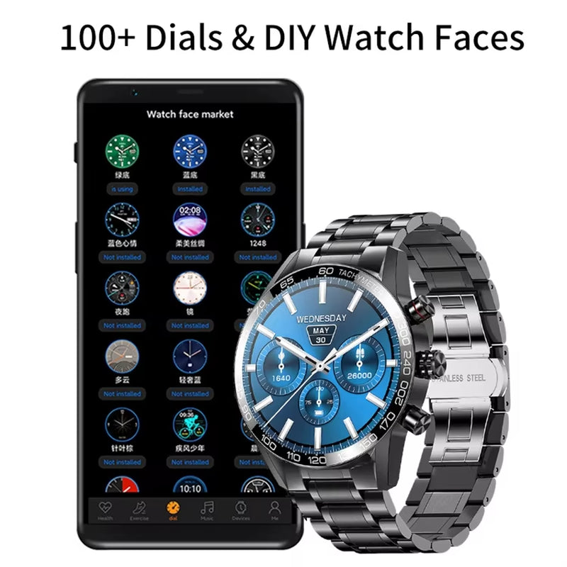 Men's Business Smartwatch with HD Display and Smart Calling Features