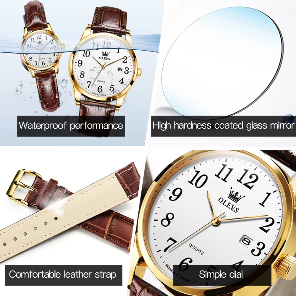 5566 Couple Wrist Watch Fashion Casual Quartz Watch for Men and Women Low MOQ Low Prices Alloy Case Christmas Gift Clock