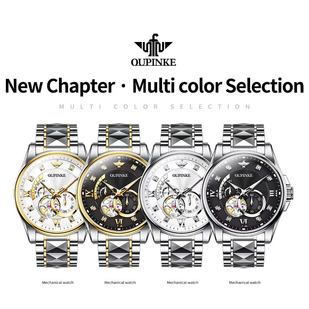 3245 Custom OEM Premium Luxury Japanese Automatic Tourbillon Mechanical Watches for Men with Luminous Feature