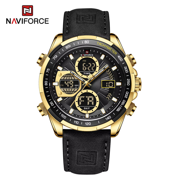 Luxury Multi-Time Zone Men's Quartz Watch - High-Quality Wristwatch with Day and Week Display