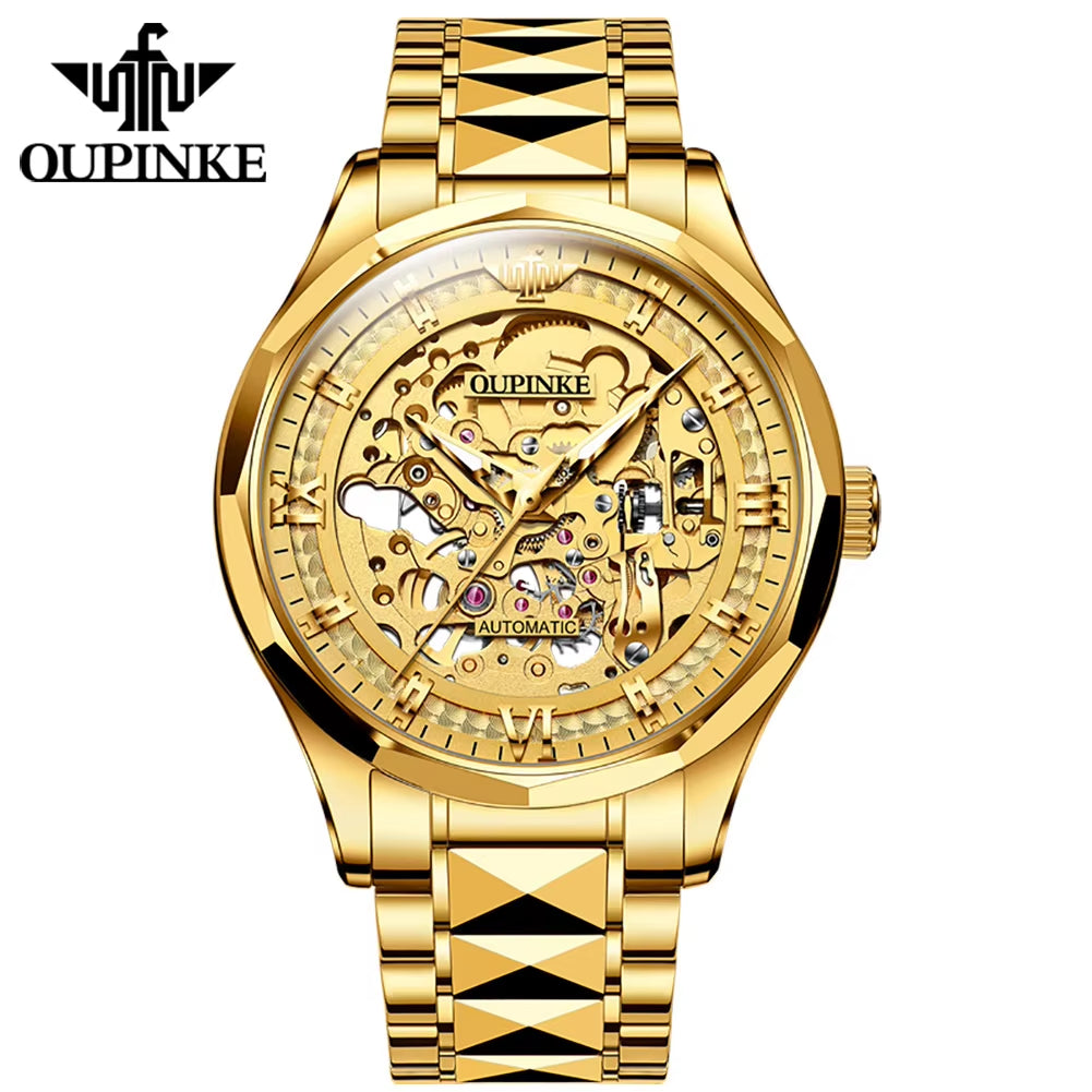 3209 Custom Men's Waterproof Skeleton Automatic Mechanical Watches