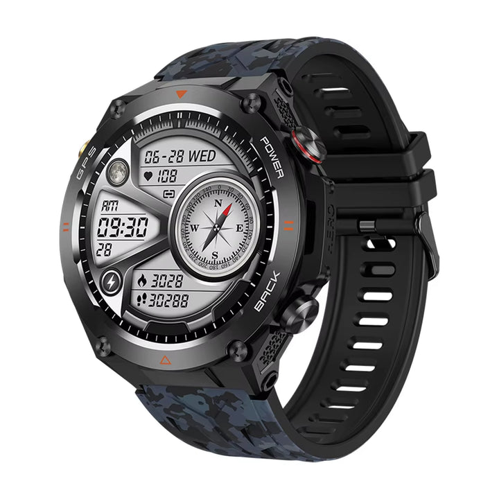 2024 KC82 GPS Smartwatch with Bluetooth Calling, 650mAh Battery, 1.45" Round Display, 1ATM Waterproof Rating, Health Monitoring, and Sports Features for Men