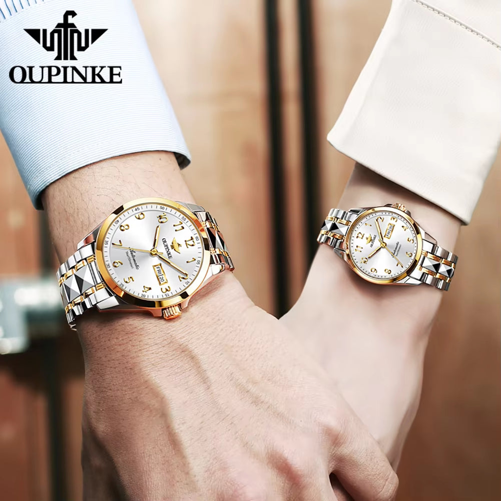 3228 OEM Couple Japanese Movement Stainless Steel Watch Luxury Fashion Watches Men Mechanical Watch