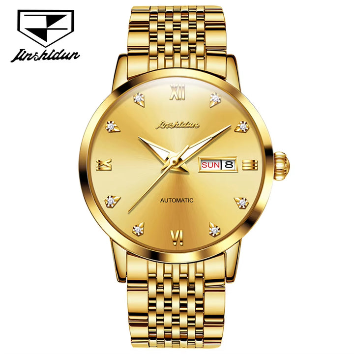 8807 Private Label Men Mechanical Watches Analog Fashion Leather Waterproof Automatic Wristwatch