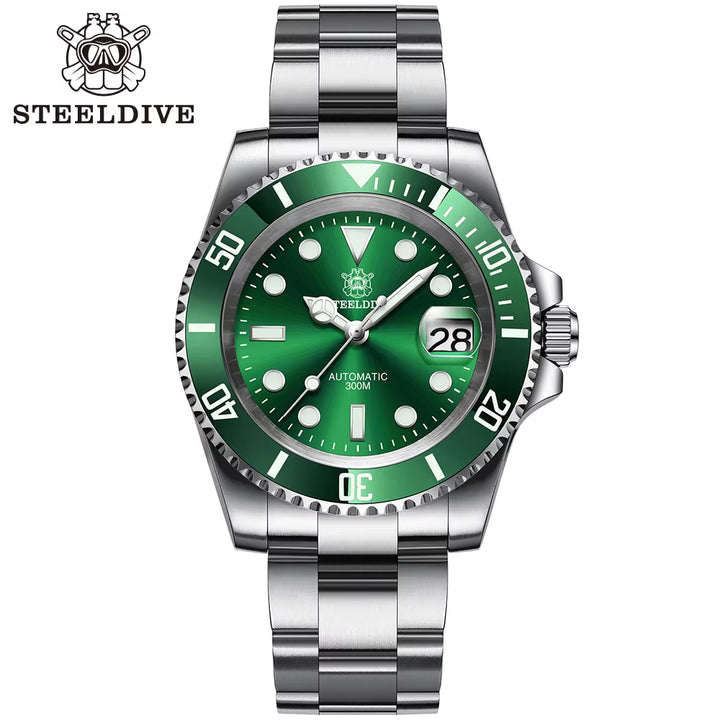 STEELDIVE SD1953 2021 Two-Tone Dial Men's Diving Watch with NH35A Automatic Movement, 30ATM Waterproof Rating, Sapphire Glass, and Ceramic Bezel