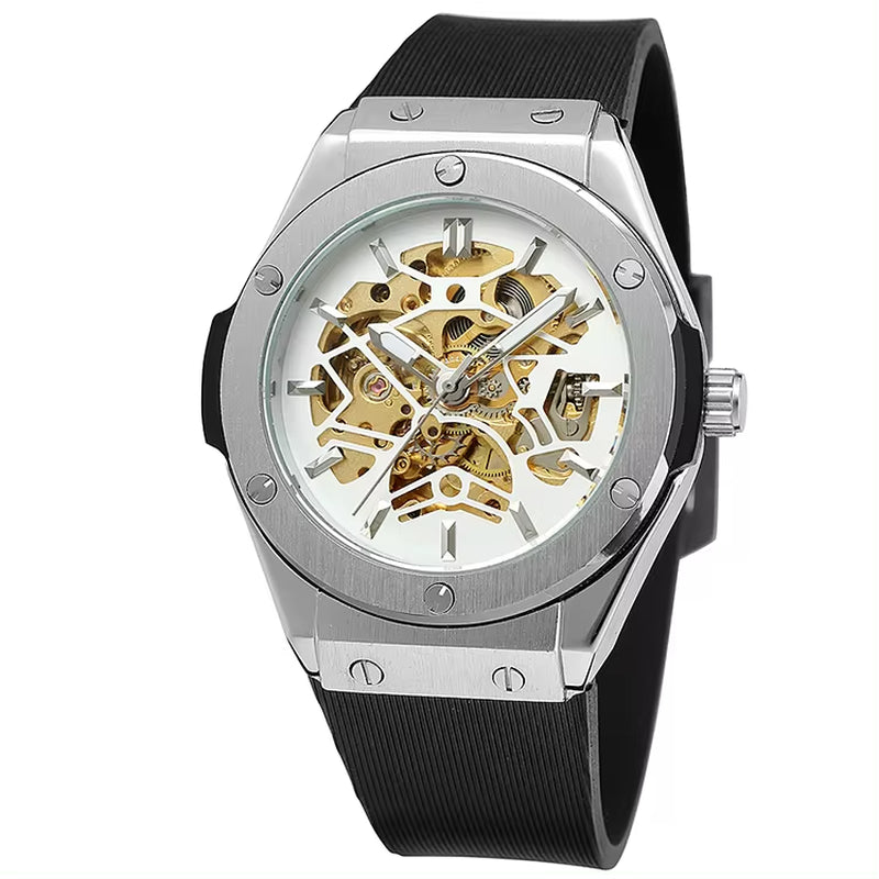 Men's Custom Logo Tourbillon Automatic Mechanical Luxury Wristwatch