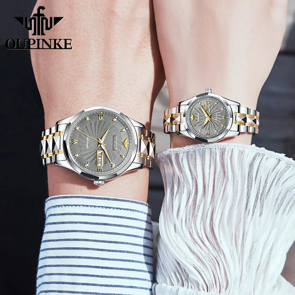 3169 Lovers Waterproof Custom Logo Low MOQ High Quality Simple Luxury Original Brand Couple Men Women Mechanical Watch