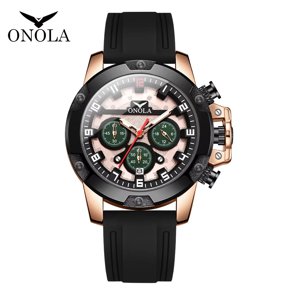 Brand 6858 Men's Luxury Waterproof Quartz Watch - Custom Water-Resistant Wristwatch for Wholesale