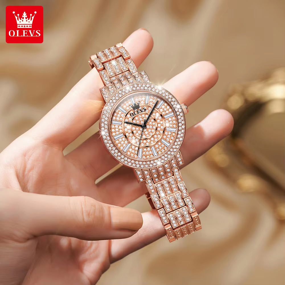 9904 New Top Selling Watches Factory Direct Sales Custom Full Diamond Women Watch