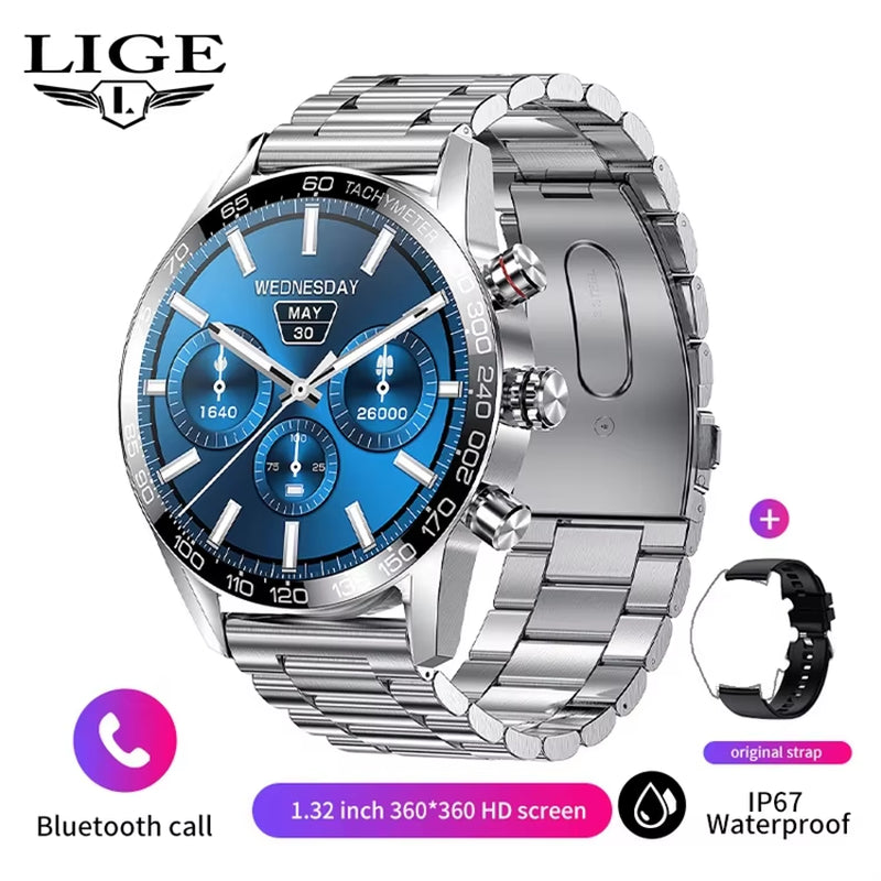 Men's Business Smartwatch with HD Display and Smart Calling Features