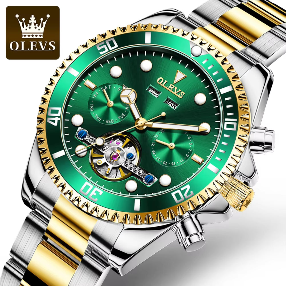 6605 Hot OEM Design Low Price Waterproof Full Stainless Steel Customize Logo in Hand Luxury Mechanical Mens Wrist Watch