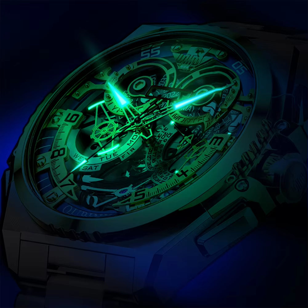 3266 OEM Custom Skeleton Luxury Automatic Mechanical Watch for Men - High Quality Multi-Functional Design