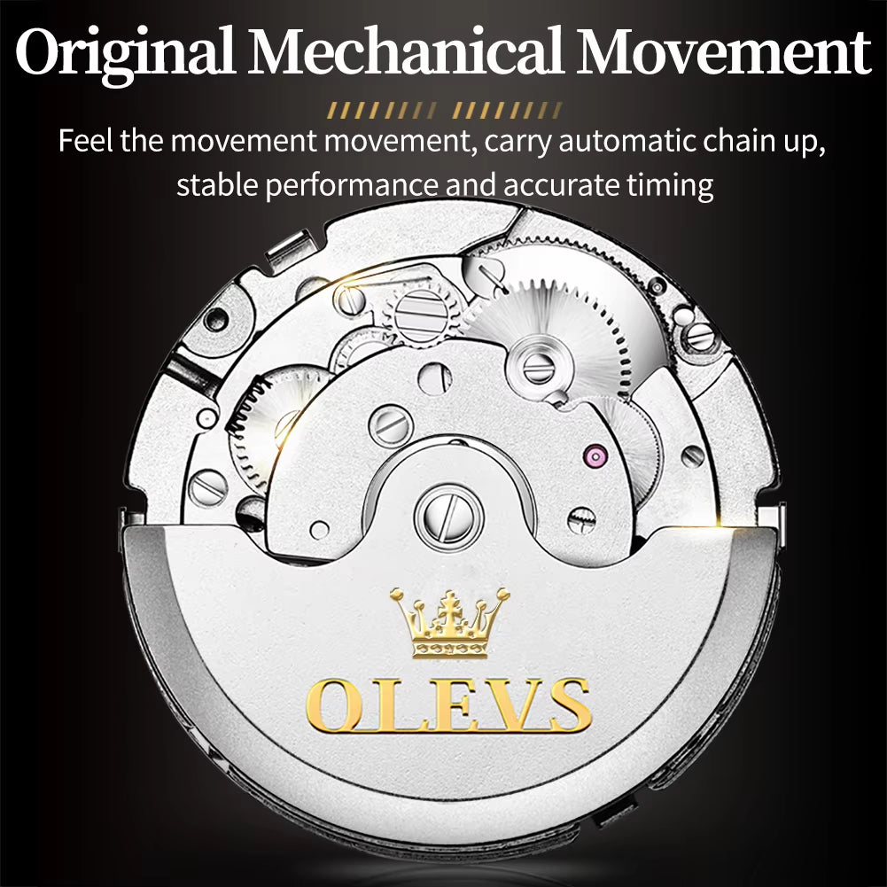 6678 Relogio Factory Custom Watch Skeleton Stainless Steel Mechanical Automatic Watches for Mens Watches Luxury