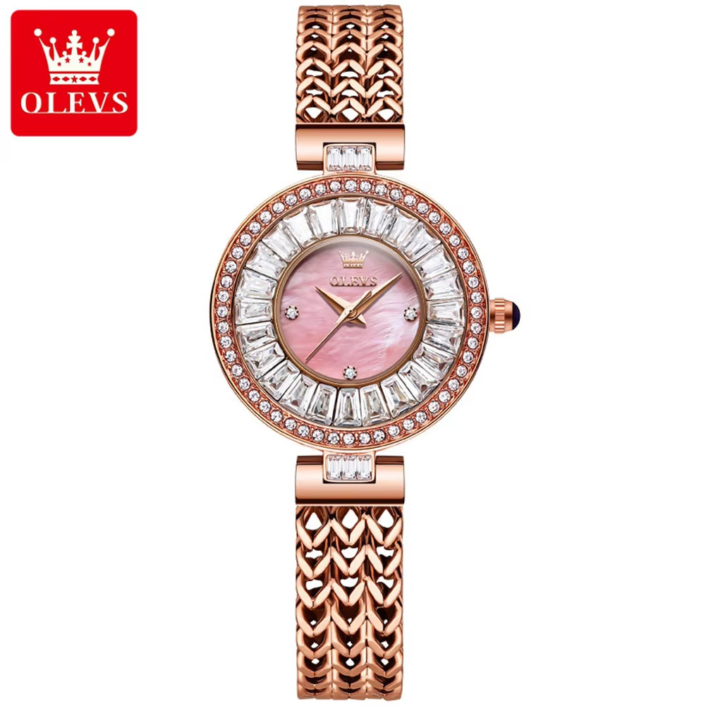 9959 Women'S Watch Quartz Leather Strap Starry Dial Luxury Diamond Watches for Women Fashion Lady Wristwatch Hot Sale