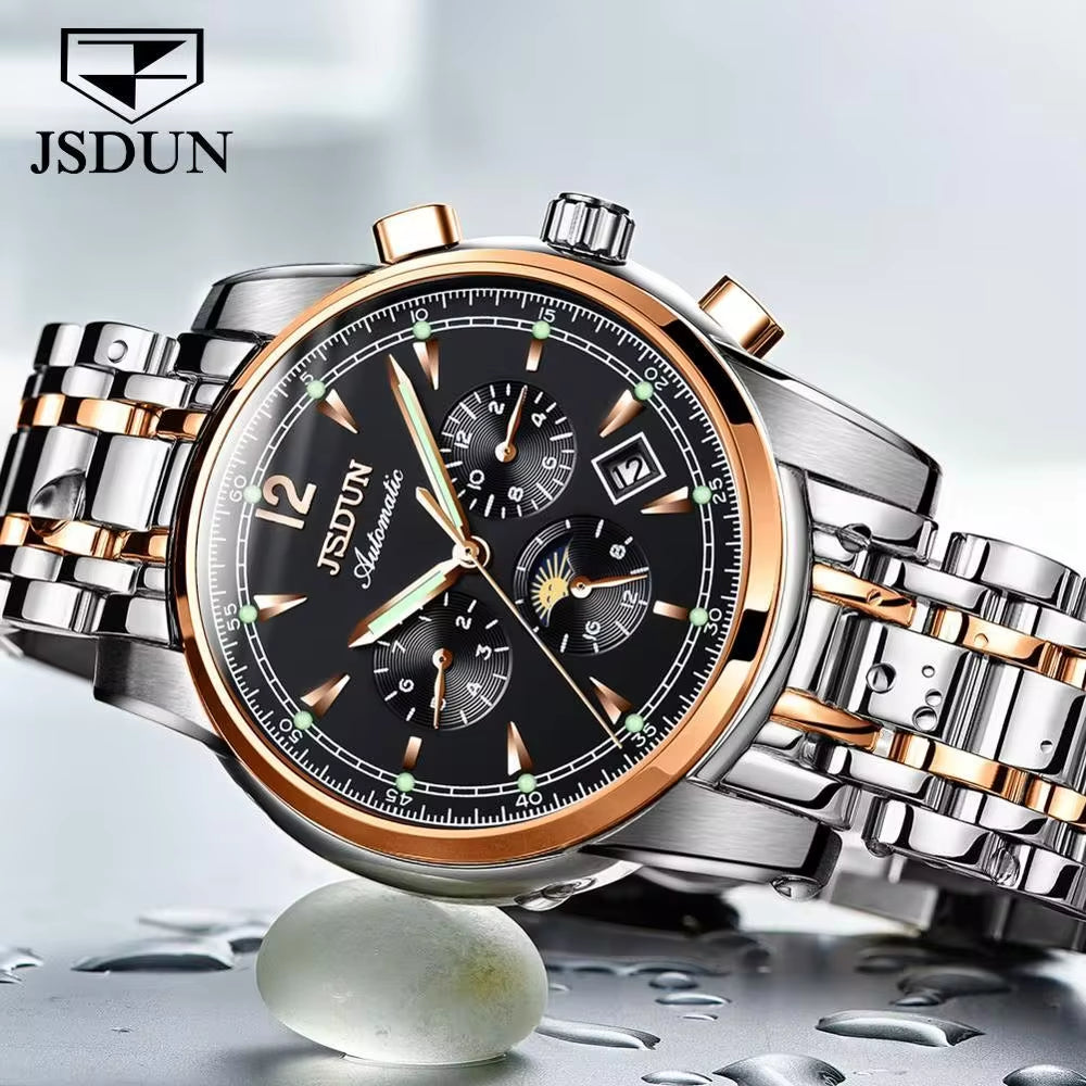 8750 Men Watch Luxury Brand Men Automatic Mechanical Wristwatch Fashion Business Stainless Steel Strap Hand Clock