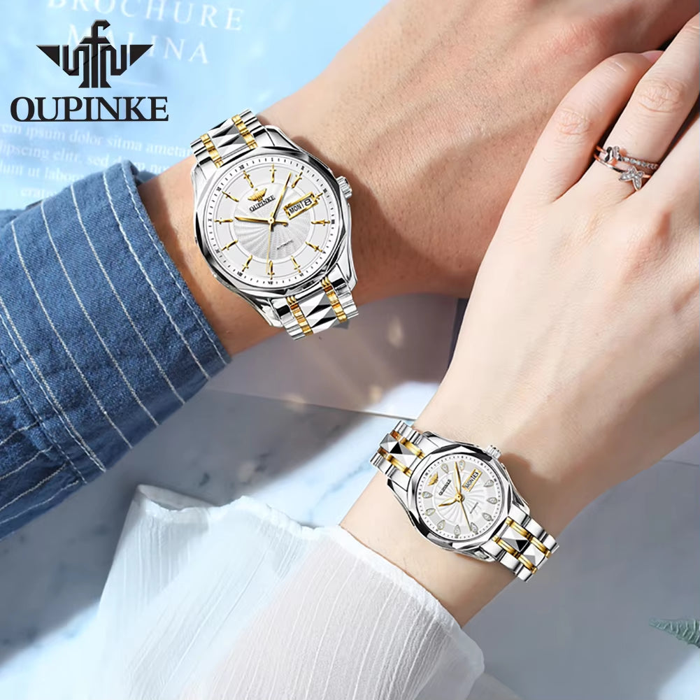 Oupinke 3172 OEM Custom Fashion Tourbillon High Quality Popular Luxury Fashion Couples Wrist Watches Automatic Mechanical Watch