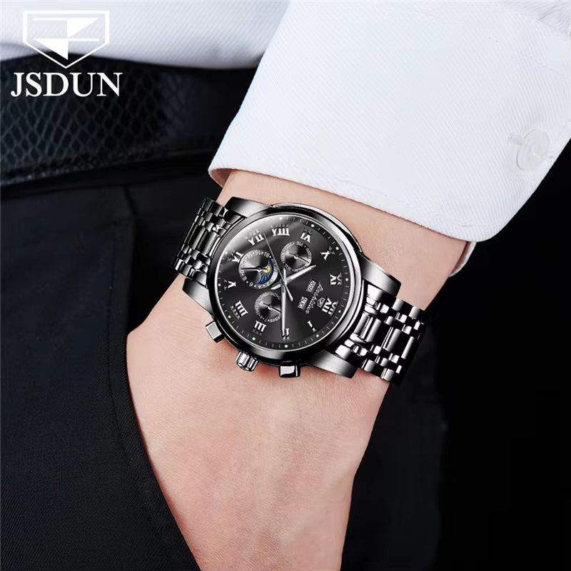 8718 China Wholesale Men Stainless Steel Mechanical Wrist Watch